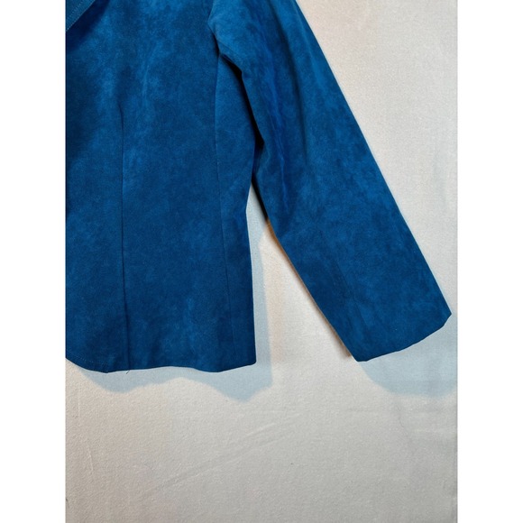 Sofia Handmade 3‑Piece Women's Suit Medium Blue Vintage Fitted Jacket Skirt Top - Picture 16 of 16